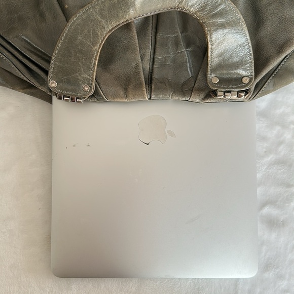 Barney’s New York Two Tone Grey Top Handle Leather Handbag - Picture 9 of 9